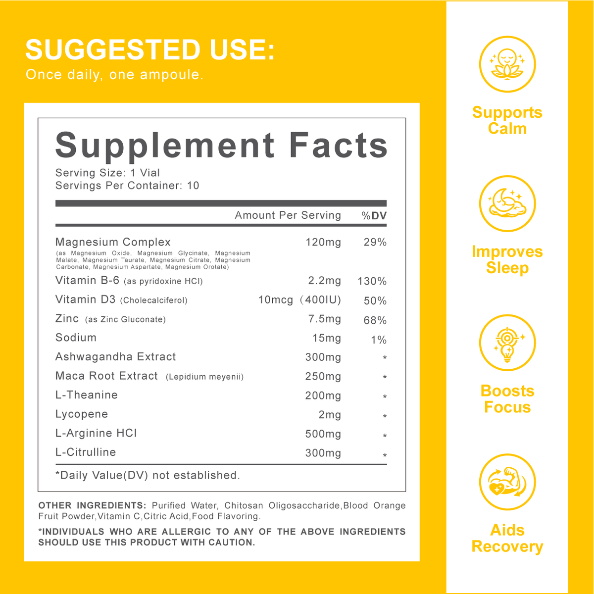 PERSEEK Fast-Absorbing Magnesium Sleep Supplement | 3x Absorption, Stress Relief | 15mL×10 Vials