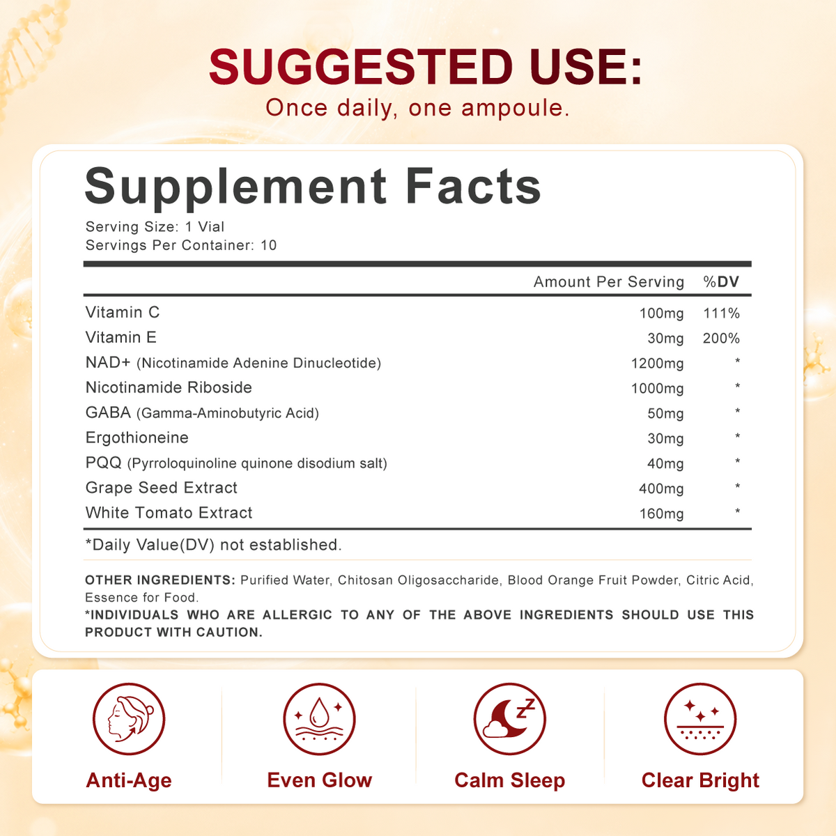 Perseek New NAD+ Advanced Cellular Renewal - 1200mg NAD+