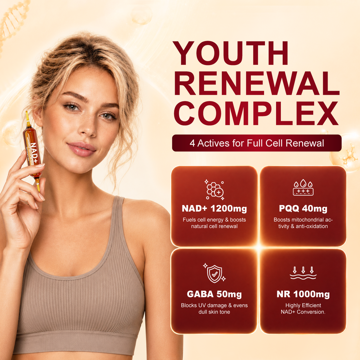 Perseek New NAD+ Advanced Cellular Renewal - 1200mg NAD+